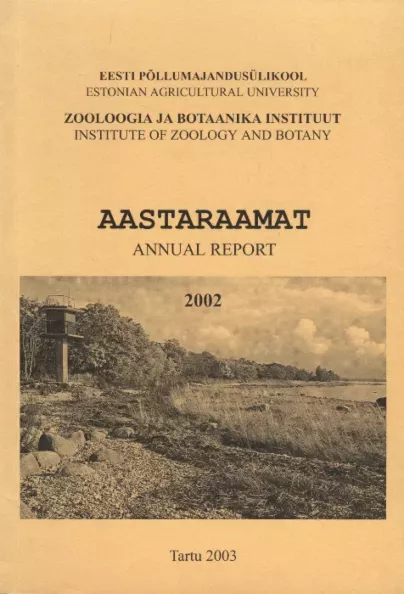 Aastaraamat 2002. Annual report 2002