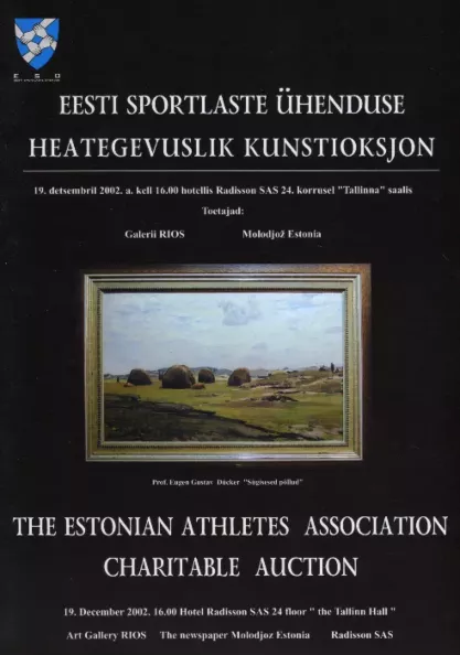 Eesti Sportlaste Ühenduse heategevuslik kunstioksjon. The Estonian Athletes Association charitable auction