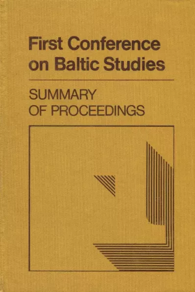First Conference on Baltic Studies
