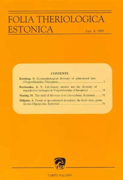 Folia Theriologica Estonica 4. osa