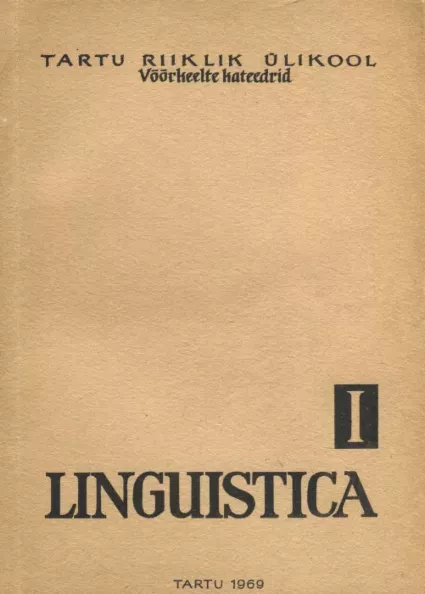Linguistica 1. osa