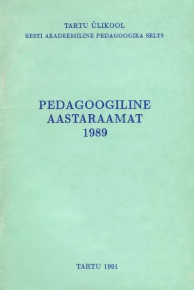 Pedagoogiline aastaraamat 1989